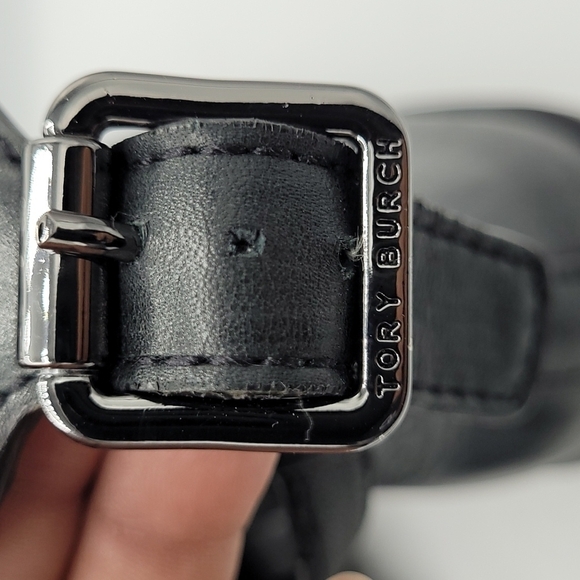 Tory Burch Bloomfield Chain Leather Bootie in Black Size 6.5 M - Picture 11 of 16